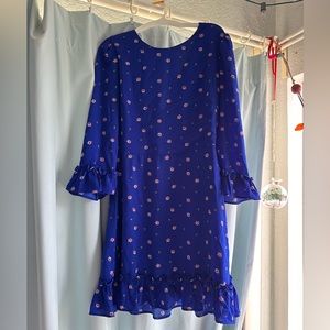 Forever 21 3/4 length sleeve Royal Blue Dress. Size Medium.